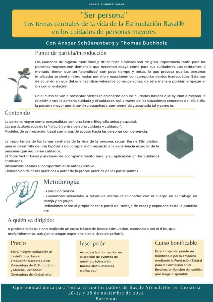 Curso estimulación basal Geriatría